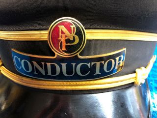 Vintage Antique Railroad Np Northern Pacific Conductor Hat Cap
