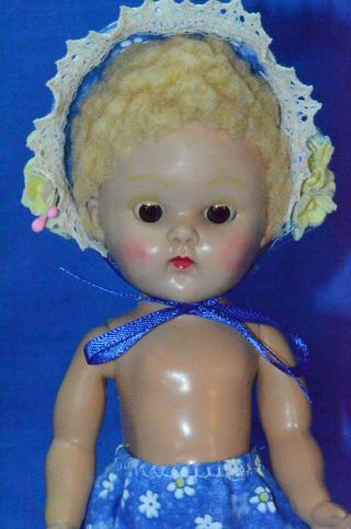 Vintage 8 " Vogue Ginny Doll Rescued With Stand Slw Pl