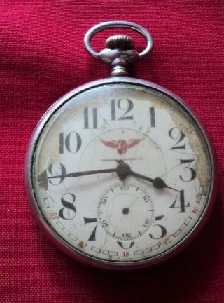 Old Antique Swiss Tavannes Watch Co.  Mechanical Large Pocket Watch