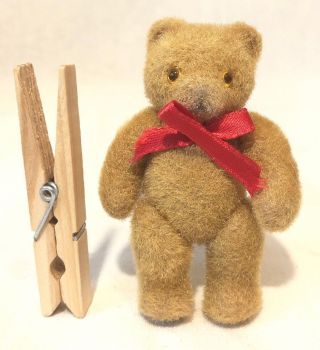 Tiny Vintage Steiff? Teddy Bear Jointed Mohair? Antique Teddy Bear 3.  5”