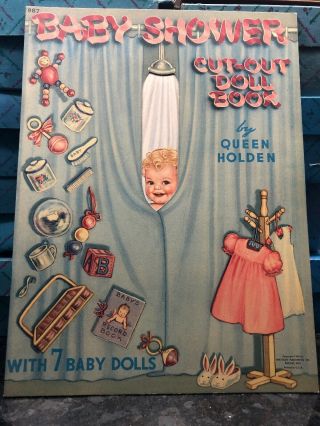 Vintage Baby Shower Cut Out Dolls 1942 Whitman By Queen Holden