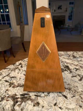 Vintage German Wittner Wood Base Metronome Pyramid Very Good