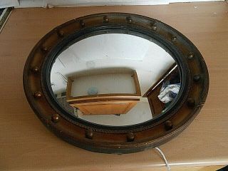 An Vintage Porthole Ship Fisheye Round Convex Ball Mirror
