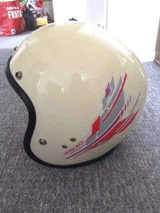 Vintage 90s Skidlid Mk 2 Vespa Crash Helmet Size 4 M / L Size Skid Lid