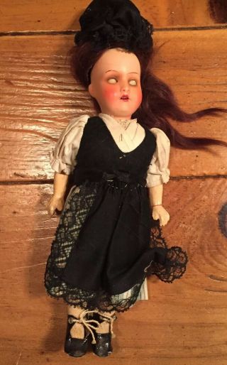 Antique Armand Marseille Am 390 12/0x Bisque Composition Girl Doll 9 " Tall