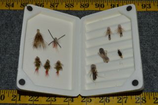 Orvis Fly Box With 10 Fly Rod Fishing Lures