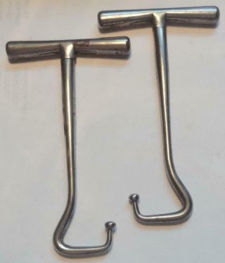Antique Hunting Steel Boot Pulls