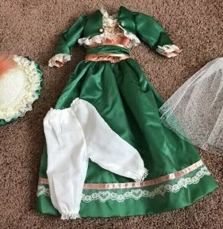 Vtg Large Doll Dress Victorian Clothes 20” Dolls Jacket Hat Pantaloons Slip