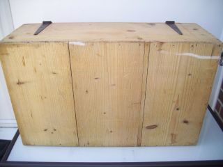 Large Vintage Wooden Pine Chest Box Storage Trunk 6