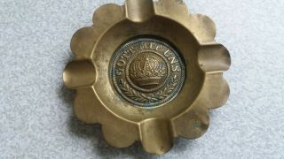 Vintage German / Prussian Antique Brass Ashtray - Gott Mit Uns