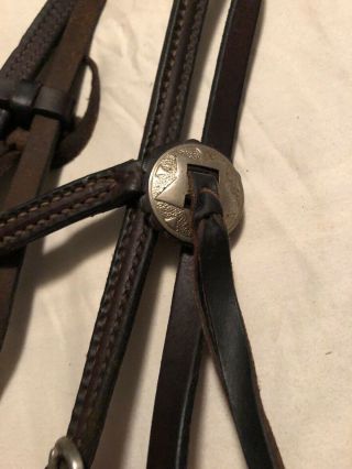 Vintage Quality Leather Headstall With Curb Bit