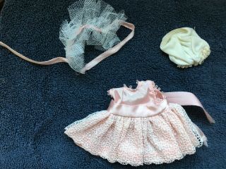 Vintage Vogue Ginny Pink Dress,  Headpiece,  Panties 1956