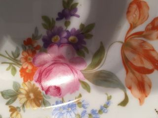 Antique Set Of Four Meissen Porcelain Floral Plates