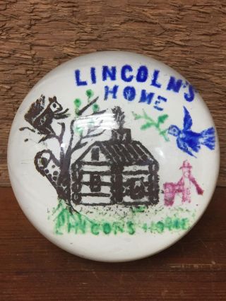 Antique Millville Frit Lincoln’s Home - Art Glass Paperweight (pre 1900) -