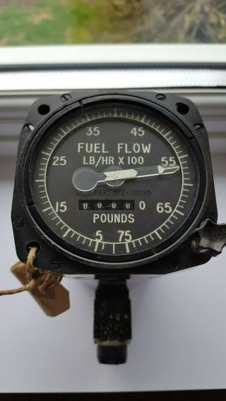 Vintage Raf Aircraft Cockpit Gauge Fuel Flow Vulcan Bomber Negretti & Zambra