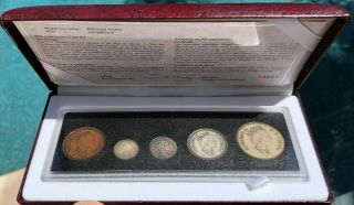 Canada 90th Anniversary Antique Coin Set Sterling Silver 1908 - 1998 W/box &