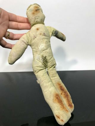 Antique Spooky Haunted Creepy Stuffed Cloth Hand Sewn Slave ? Doll