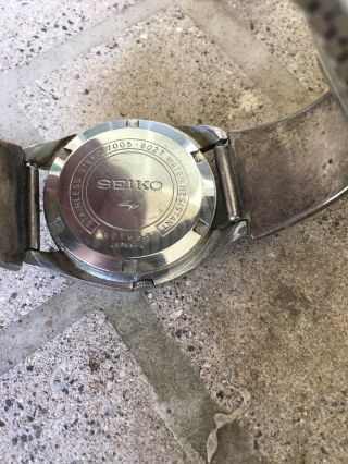 Vintage Men ' s Seiko Watch Automatic 7005 - 8027 3