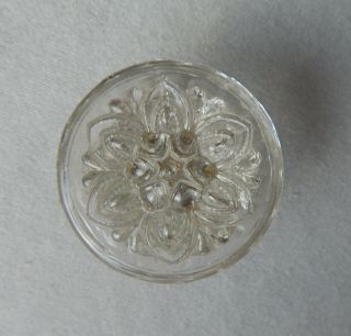 4 BOSTON & SANDWICH CLEAR FLINT LACY GLASS DRAWER PULLS FURNITURE KNOBS ANTIQUE 2