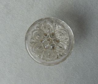 4 BOSTON & SANDWICH CLEAR FLINT LACY GLASS DRAWER PULLS FURNITURE KNOBS ANTIQUE 4