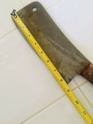 Antique Foster Bros.  Meat Cleaver - Made In U.  S.  A - Butcher Knife - Vintage