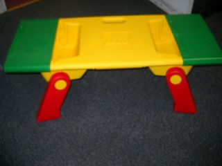 1994 Vintage Lego Lap Tray Table Building & Storage Bins And Folding Legs