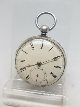 Antique Solid Silver Gents Fusee J.  Brownbill Pocket Watch 1856 Ref612