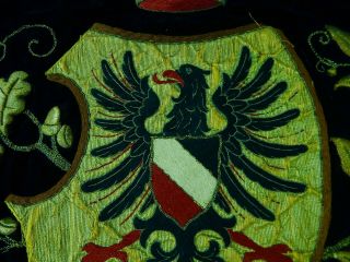 Antique Imperial German Germany WW1 Ebroidered Flag Banner Eagle Crown 9