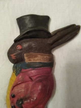 Antique Rabbit with Top Hat Cast iron Doorstop 2