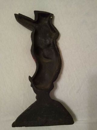 Antique Rabbit with Top Hat Cast iron Doorstop 5