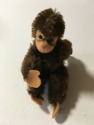 Steiff Monkey Plush 3 " 1960s No Id Sweet Face Vintage Toy Collectible