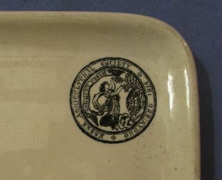 Antique Essex Agricultural Society Ironstone Tray 10 3/4 X 8 Inches