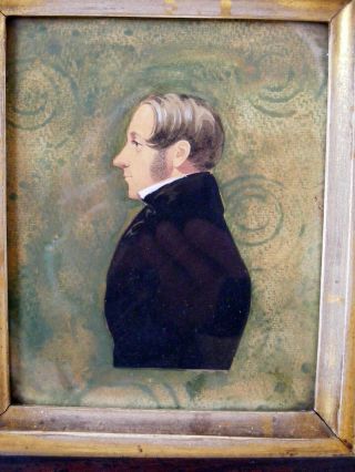 Antique Portrait Miniature Of A Gentleman 1836