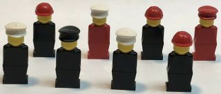 VINTAGE LEGO First Generation Minifigs 8 Complete Mini Figures 3