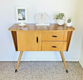 Mid Century Credenza,  Vintage Cabinet,  Drawer,  Sideboard,  Side End Table Vintage