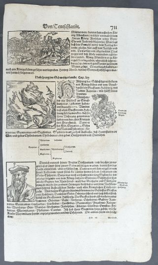 1628 Munster Antique Print Views Bern,  Underwalden,  Castle,  Switzerland 2