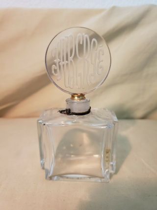 Vintage Antique 1½ Oz.  Faberge Woodhue Glass Perfume Bottle Made In France.