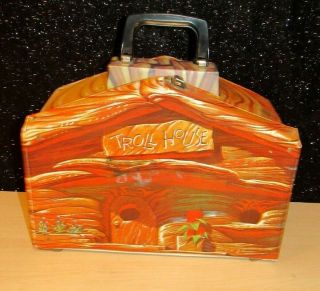 Vintage 1960s Troll House Cave Carrying Case Vinyl Fold Up Dam Uneeda Wishnik