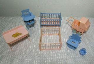 Vintage Dollhouse Furniture Ideal Baby 