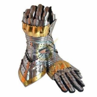 Armour Steel Gothic Gauntlet Gloves Larp Antique Medieval Gloves Iron Gauntlets