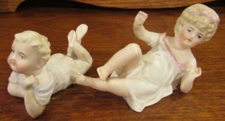 Antique 4 " All Bisque Heubach Doll Figurines,  2 Of Them