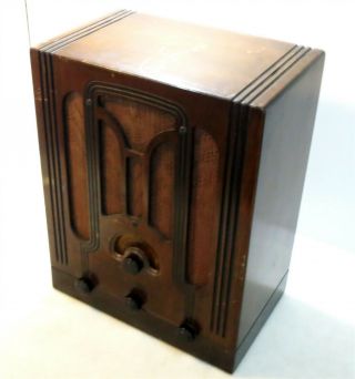 Antique Art Deco Rca Victor Model T6 - 9 Tube Radio Parts Only