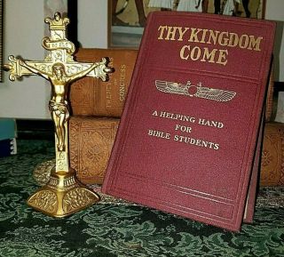 Antique 1920 Thy Kingdom Come A Helping Hand For Bible Students Religious Book