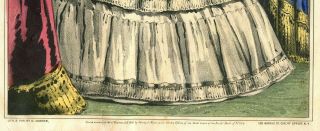 1846 Antique Print N.  Currier Hand - Colored Lithograph Clarissa Sarony 4
