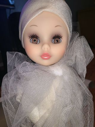 Blond Vintage Italian Effe Doll Vinyl 18  Doll For Pierre Cardin W Stand