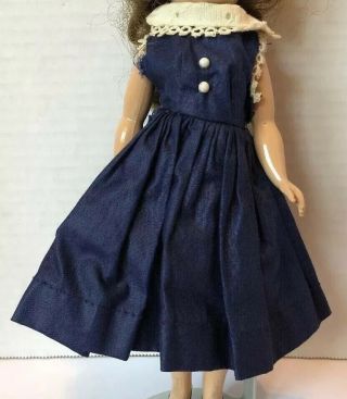 Vintage Vogue Jill Jan 1957 Navy Polished Cotton Dress 7405 Doll NOT 2