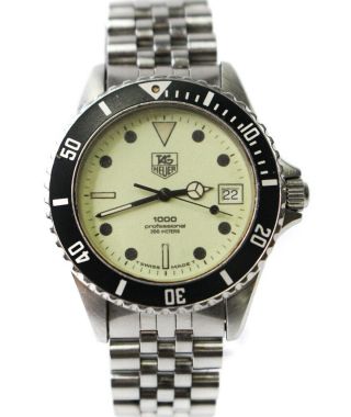 - Tag Heuer 980.  113 Night Diver Lume 1000 Professional Ss Watch Mens