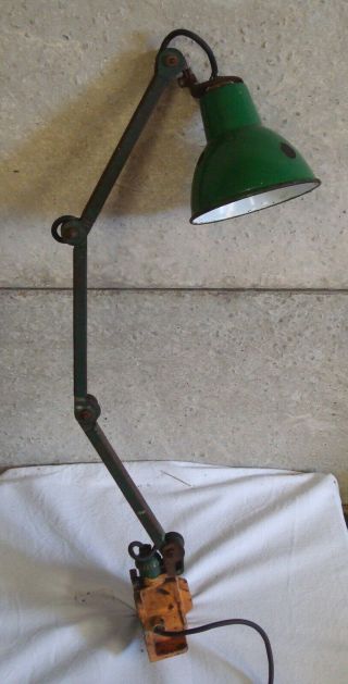 Vintage Industrial Green Enamel Bench Desk Lamp Order