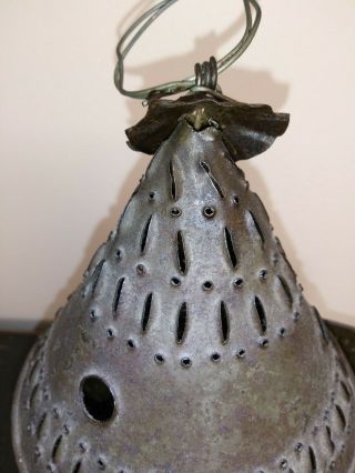 19th Century Punched Pierced Tin Candle Lantern Paul Revere Lantern 7