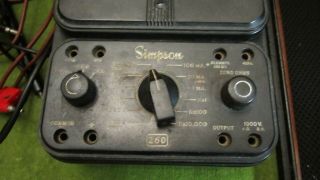 Vintage Simpson 260 Series 6 Analog Volt ohm Multi Meter with leads 3